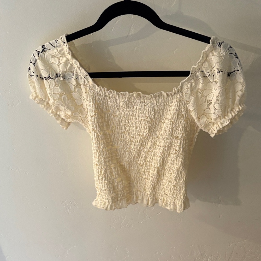 Ten Sixty Sherman Cream Lace Blouse